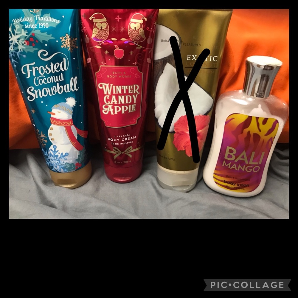 2 body creams + 1 lotion
